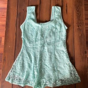 Aqua lace tank